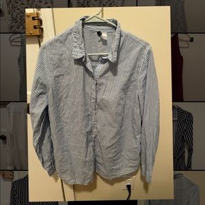 Light blue and white stripped blouse